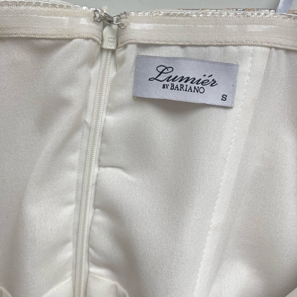 Lumier by Bariano Strapless Metallic top sz Small - Picture 5 of 5